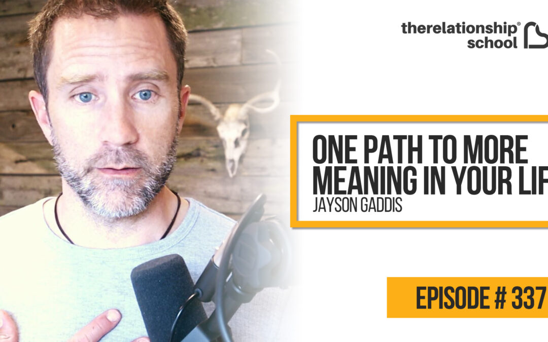 One Path To More Meaning In Your Life – Jayson Gaddis – 337